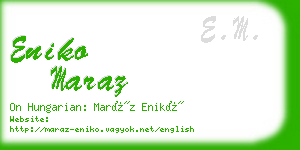 eniko maraz business card